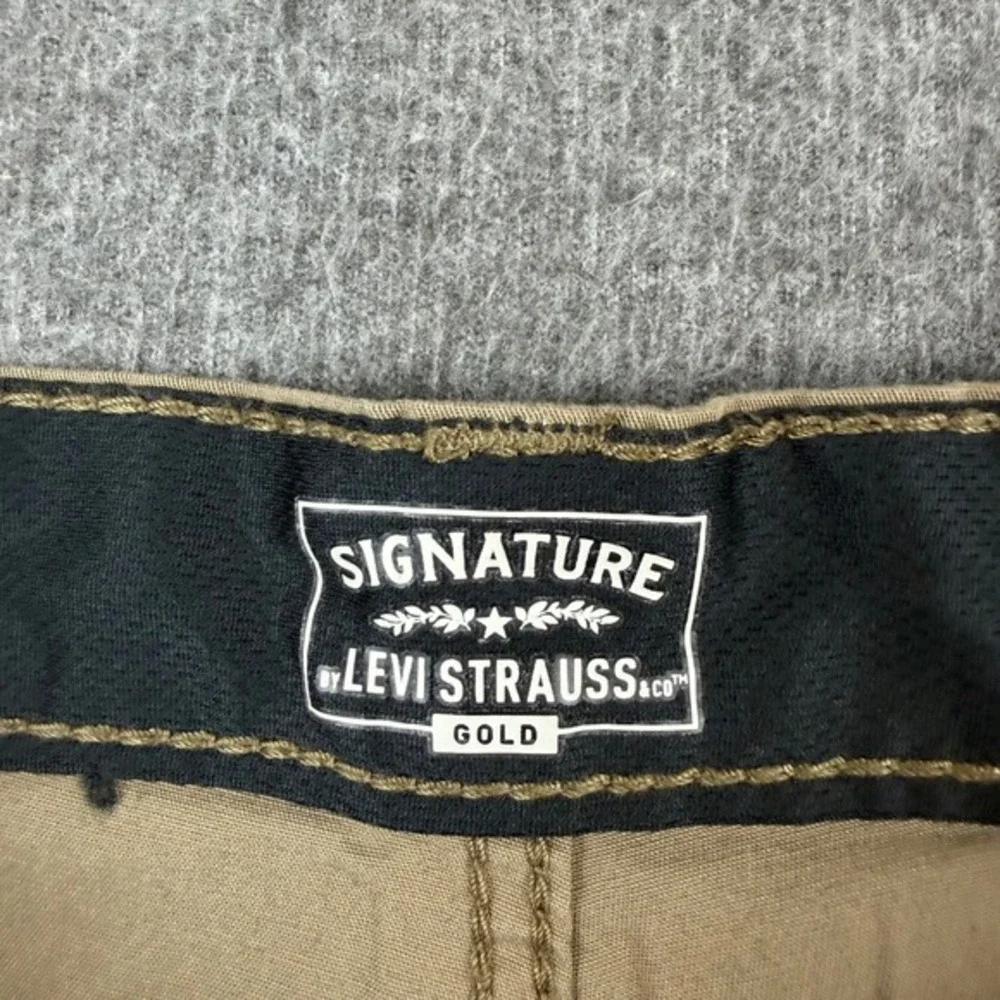 Signature by Levi Strauss VINTAGE Shorts Men's W34 Tan Khaki Gold Label‎ Stretch